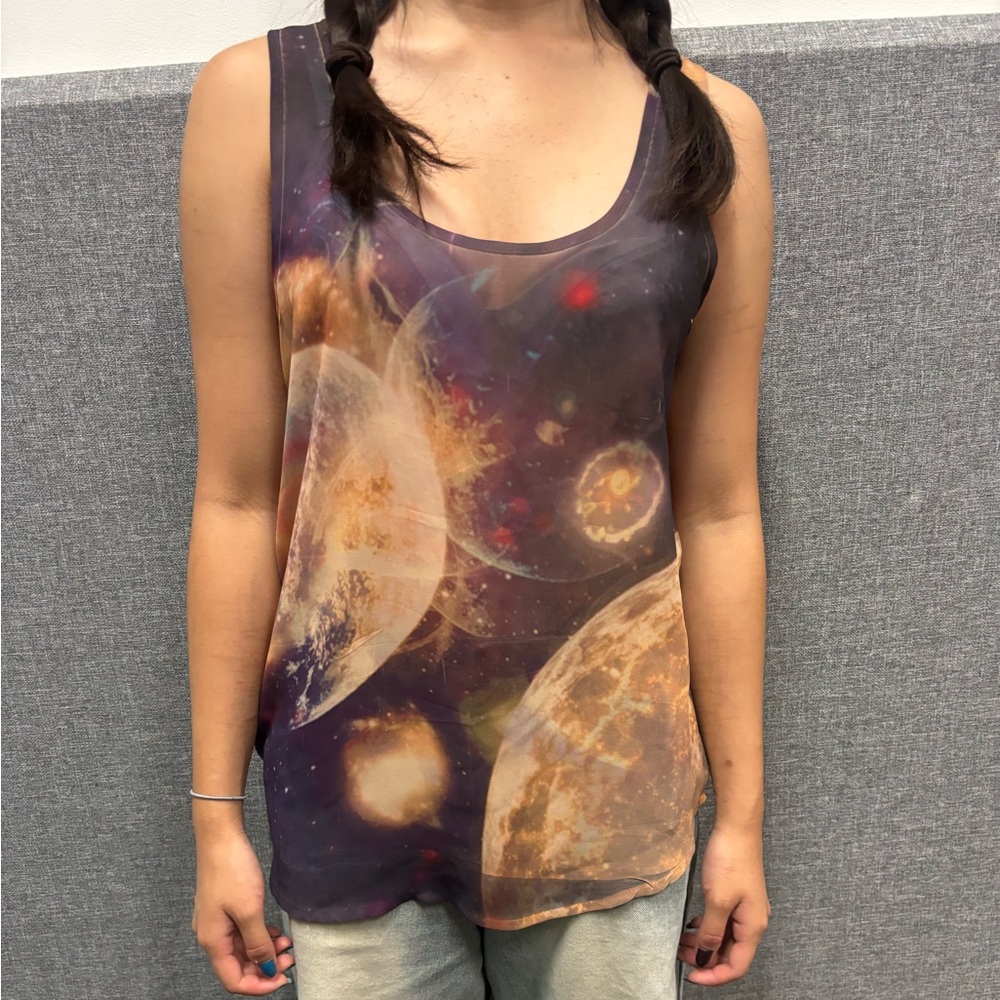 Y2K Galaxy Print Women's Tank Top